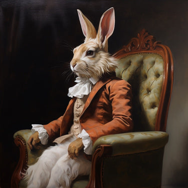 Rabbit in Suit Canvas